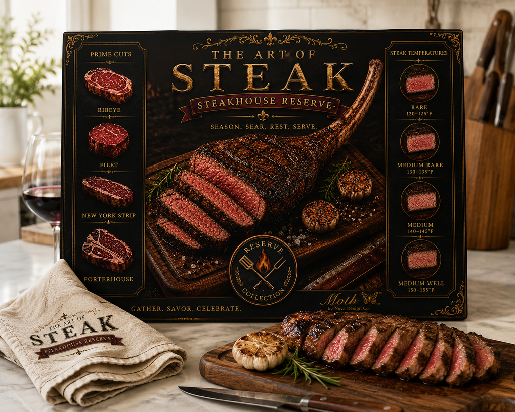 The Art of Steak | Tempered Glass Cutting Board